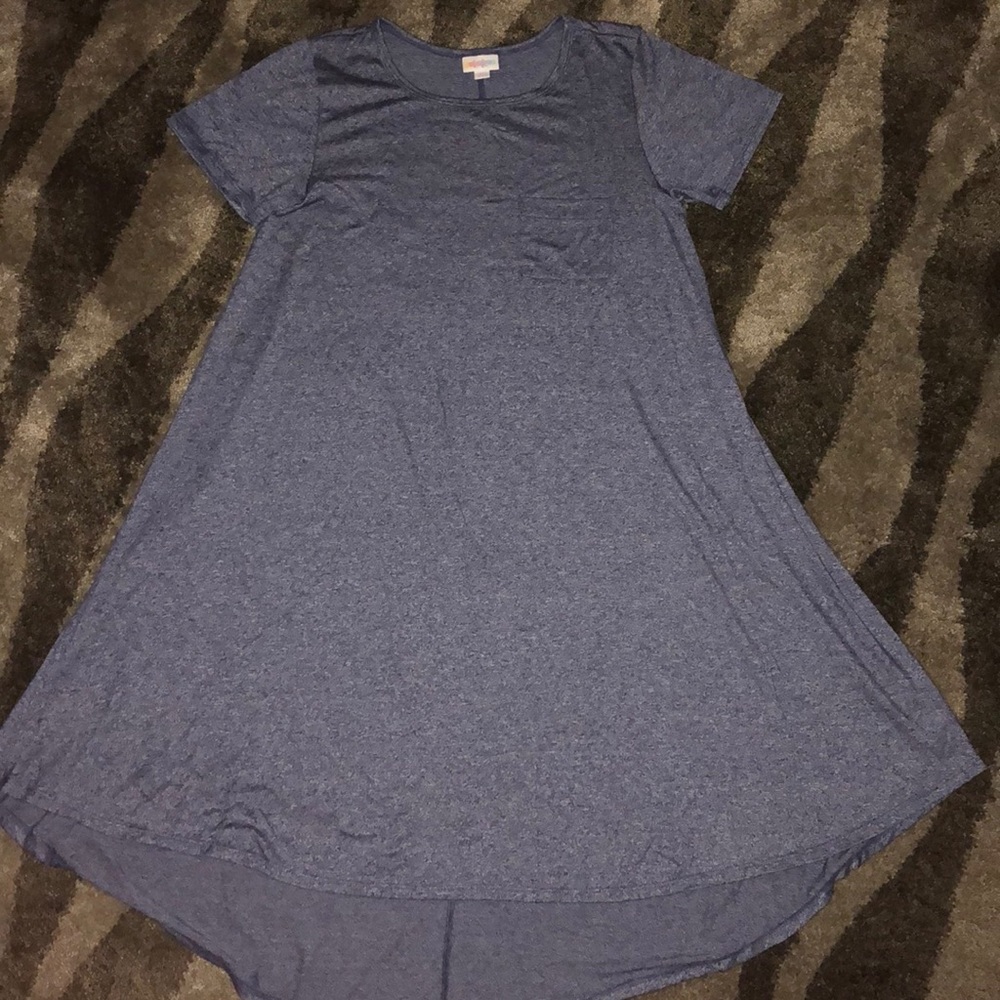 Lularoe Carly Heathered Navy Blue Dress/Tunic
